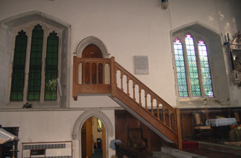 Chancel north wall October 2008